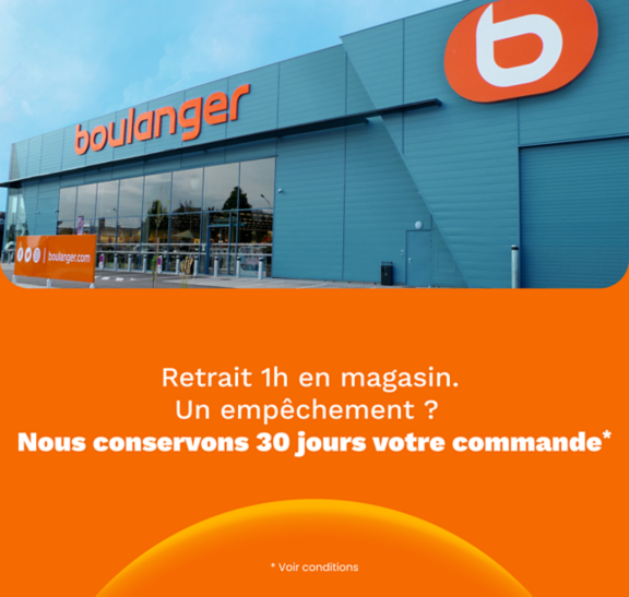 Retrait 1h en magasin
