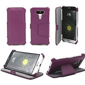 Etui Xeptio LG G5 4G violet avec stand