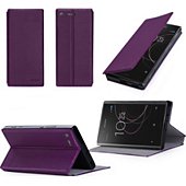 Etui Xeptio Xperia XZ1 Compact 4G violet stand