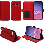 Housse Xeptio Samsung Galaxy S10 portefeuille rouge