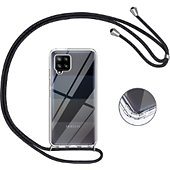 Coque collier Shot Case Coque Cordon SAMSUNG Galaxy A42 BLEU