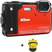 Appareil photo Compact Nikon Coolpix W300 Orange + Sac étanche