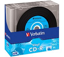 CD vierge Verbatim  CD-R Data Vinyl 700MB 10PK Slim 52x
