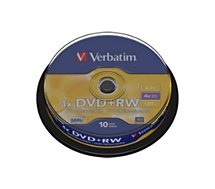 DVD vierge Verbatim  DVD+RW 4.7GB 10PK P10 Spindle 4x