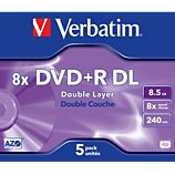 DVD vierge Verbatim  DVD+R Double 8.5GO 5PK Double layer 8x