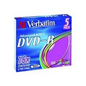 DVD vierge Verbatim DVD-R Azo 4,7GB 5PK P5 Colour Slim 16x
