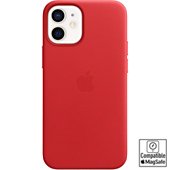 Coque Apple iPhone 12 mini Cuir rouge MagSafe