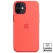 Coque Apple iPhone 12 mini Silicone rose MagSafe