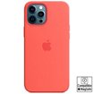 Coque Apple iPhone 12 Pro Max Silicone rose Magsafe