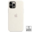 Coque Apple iPhone 12 Pro Max Silicone blanc MagSafe