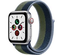 Montre connectée Apple Watch  SE 40MM Alu Argent/Bleu Boucle Vert Cell