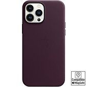 Coque Apple iPhone 13 Pro Max Cuir bordeaux MagSafe