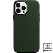 Coque Apple iPhone 13 Pro Max Cuir vert MagSafe