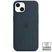 Coque Apple iPhone 13 Silicone bleu nuit MagSafe