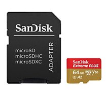 Carte Micro SD Sandisk  microSD EXT PLUS 64Go