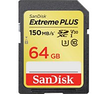 Carte SD Sandisk  Extreme Plus SDXC 64 Go