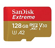 Carte Micro SD Sandisk  Extreme microSD card 128Go + Rescue