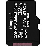 Carte Micro SD Kingston  32GB micSDHC Canvas Select Plus 100R A1