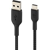 Câble USB C Belkin nylon tressé 1M Noir