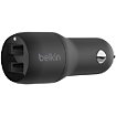 Chargeur allume-cigare Belkin 24W 2xUSB-A/Micro-USB 1m noir