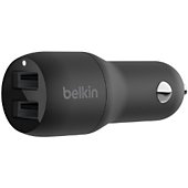 Chargeur allume-cigare Belkin 24W 2xUSB-A/Micro-USB 1m noir