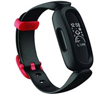 Bracelet connecté Fitbit  Ace 3 noir et rouge sport