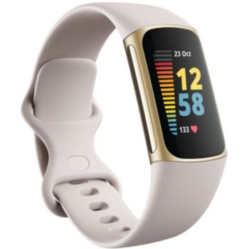 Fitbit Charge 5 or pale blanc lunaire