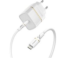 Chargeur secteur Otterbox  USB-C 18W + Cable USB-C-Lightning Blanc