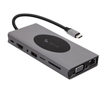 Hub USB C Helix  USB-C 15 en 1 avec chargement sans fil