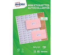 Papier créatif Avery  780 Mini-etiquettes