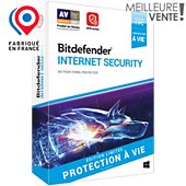 Logiciel antivirus et optimisation Bitdefender Internet Security A vie - 1 PC