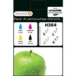 Cartouche d'encre Essentielb  H364  Noir + couleurs Série Pomme