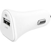 Chargeur allume-cigare Essentielb USB 2,4A blanc