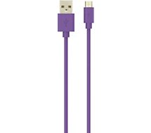 Câble micro USB Essentielb  vers USB violet 1m