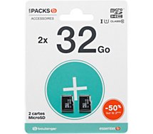 Carte Micro SD Essentielb  Pack microSDHC 32+32Go LOISIR