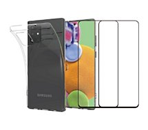Pack Essentielb  Samsung A51 4G Coque + Verre trempé x2
