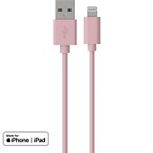 Câble Lightning Essentielb vers USB 1m rose certifié Apple