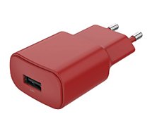 Chargeur secteur Essentielb  USB 2.4A Rouge