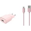 Chargeur secteur Essentielb USB 2.4A + Cable lightning - Rose