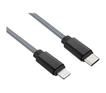 Câble Lightning Adeqwat  vers USB-C 2m gris certifié Apple