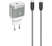Chargeur secteur Adeqwat  30W USB-C + cable USB-C/Ligthning 1M