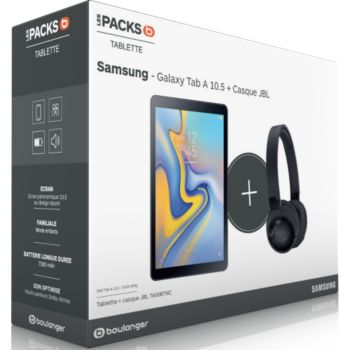 Tablette Android Samsung Pack Galaxy Tab A 10.5 Noir + Casque JBL