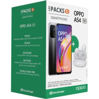 Oppo Pack A54 Noir 5G + Enco Buds