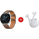 Montre connectée Huawei  Pack Watch 3 Classic Marron+Freebuds 4i