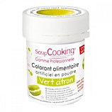 Colorant alimentaire Scrapcooking  artificiel en poudre vert citron 5g