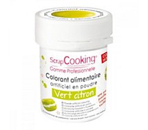 Colorant alimentaire Scrapcooking  artificiel en poudre vert citron 5g