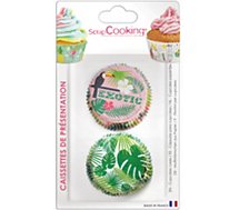 Caissette Cupcake Scrapcooking  x 36 Tropical