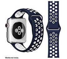 Bracelet Ibroz  Apple Watch Sport 38/40/41mm bleu/blanc