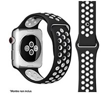 Bracelet Ibroz  Apple Watch Sport 38/40/41mm noir/blanc