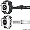Bracelet Ibroz Apple Watch Sport 40/41mm noir + blanc